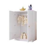 KLEIDERSCHRANK 80/50/120 cm weiß aus MDF mit 2 Türen und Kleiderstange - Weiß, Holz (80/120/50cm) - OKWISH
