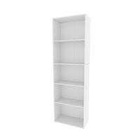 BÜCHERREGAL Bob Weiß 60 x 190 cm mit 5 Fächern - Weiß, Holzwerkstoff (60/190/30.4cm) - Vicco