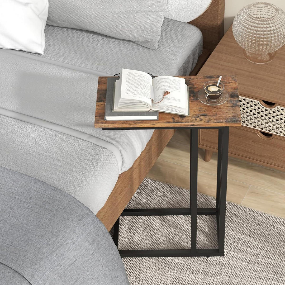 SIDOBORD 66 cm Brun - Brun, Trä (26/48/66cm) - COSTWAY