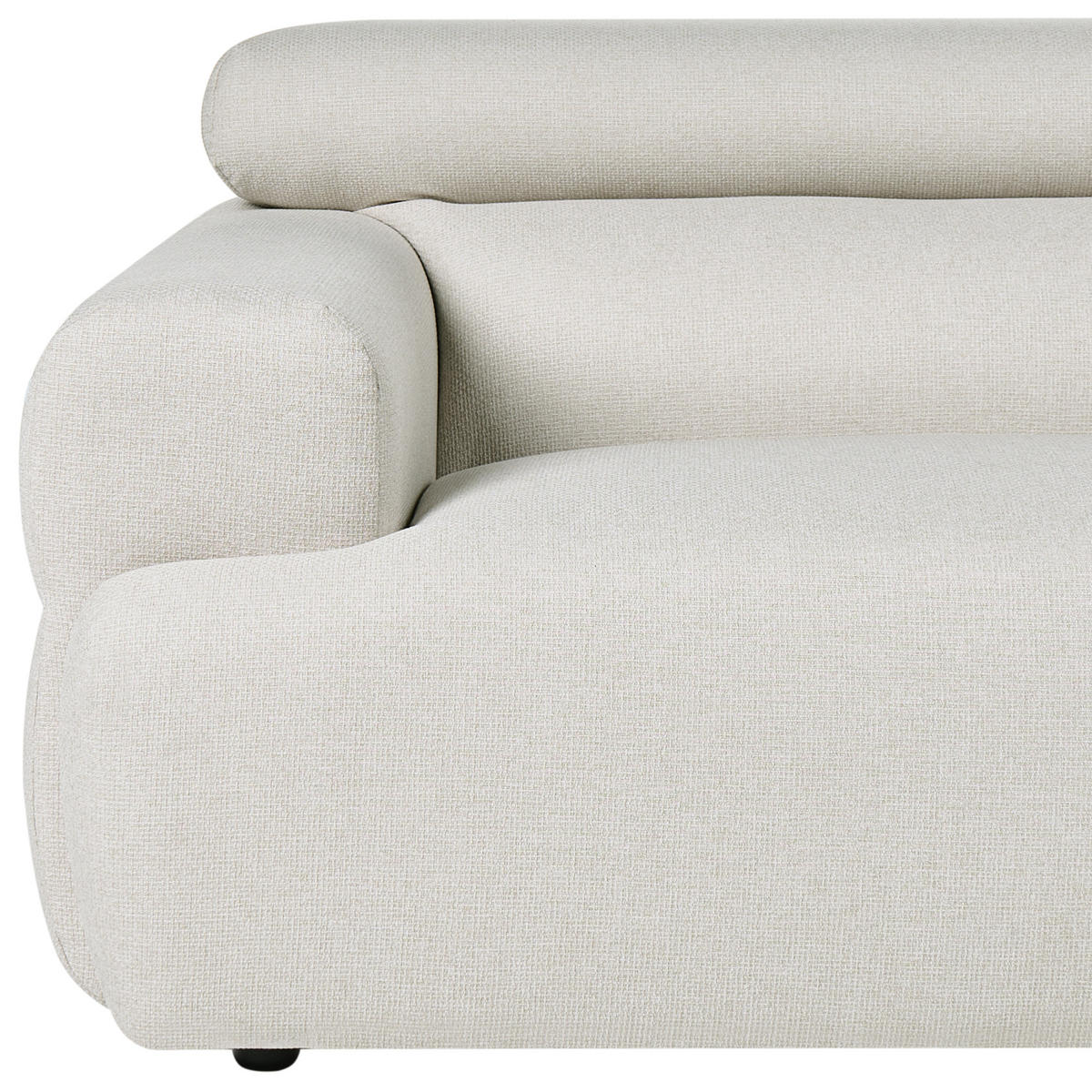 POHOVKA 3-místná Látka Krémově bílá Hovden - krémová, textil (210/69/95cm) - Beliani
