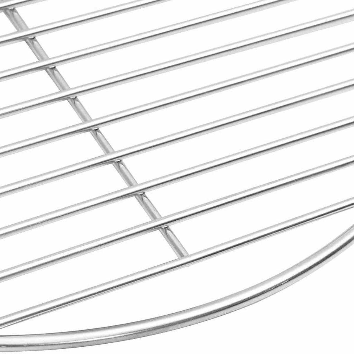GRILLROST Silber 43/43 Cm Edelstahl - Silberfarben, Metall (43/43cm) - vidaXL