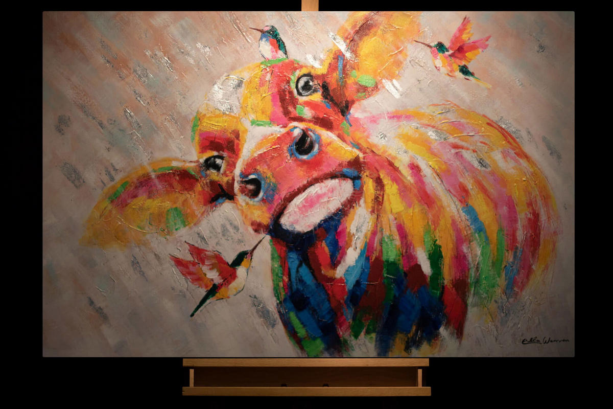 ÖLGEMÄLDE 120/80 cm - Multicolor, Holz/Textil (120/80cm) - KUNSTLOFT