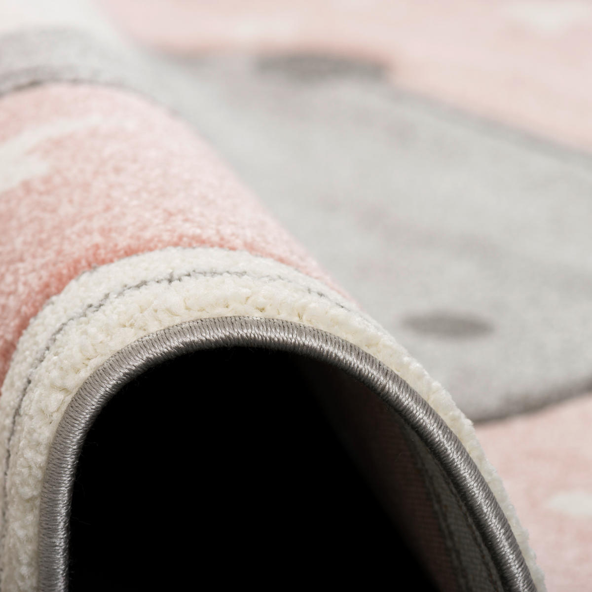 KINDER TEPPICH MAUI KIDS PASTELL ROSA BÄR RUND - Rosa, Textil (200/200cm) - Pergamon