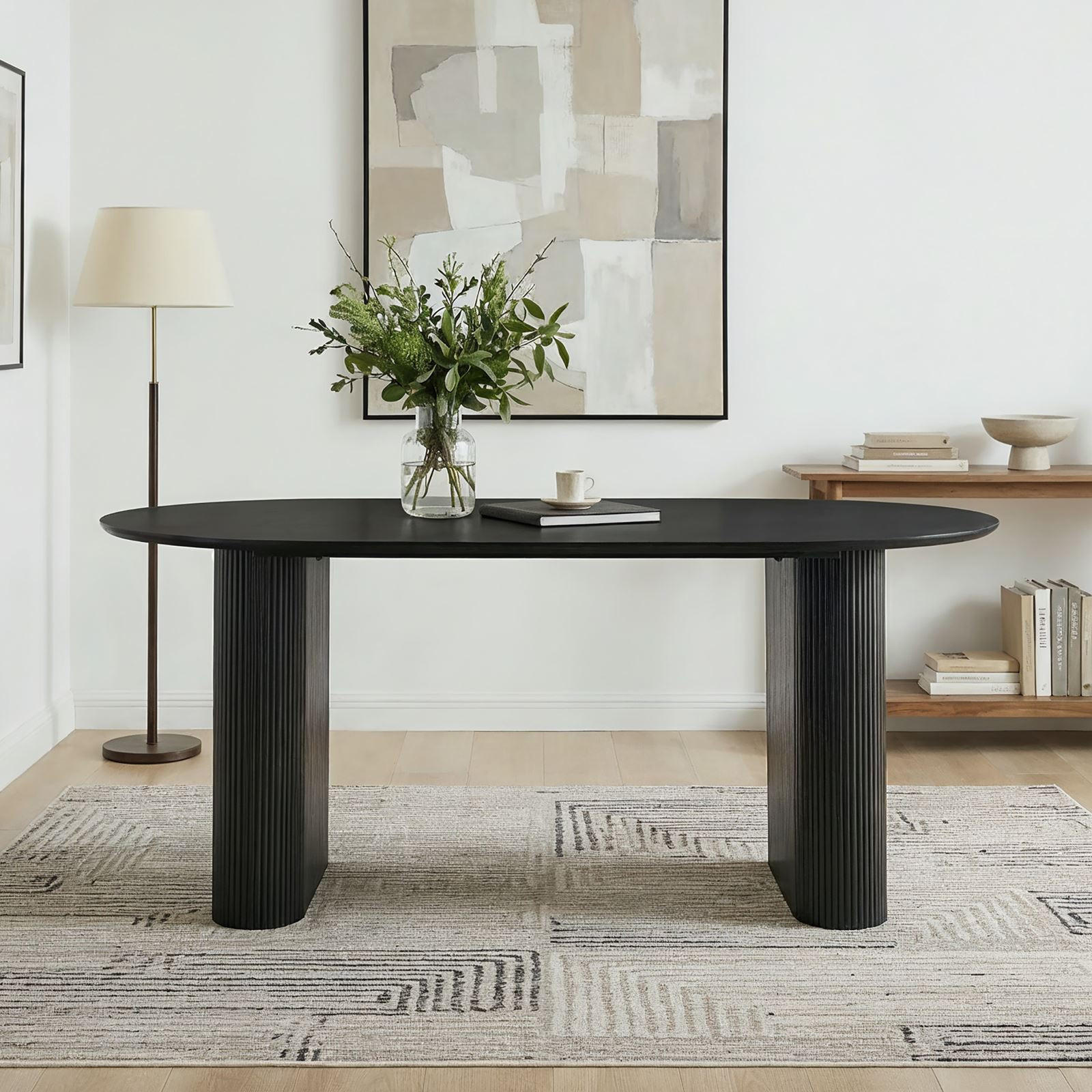 ESSTISCH MAXIM - Schwarz, Metall (90/160/75cm) - IDIMEX