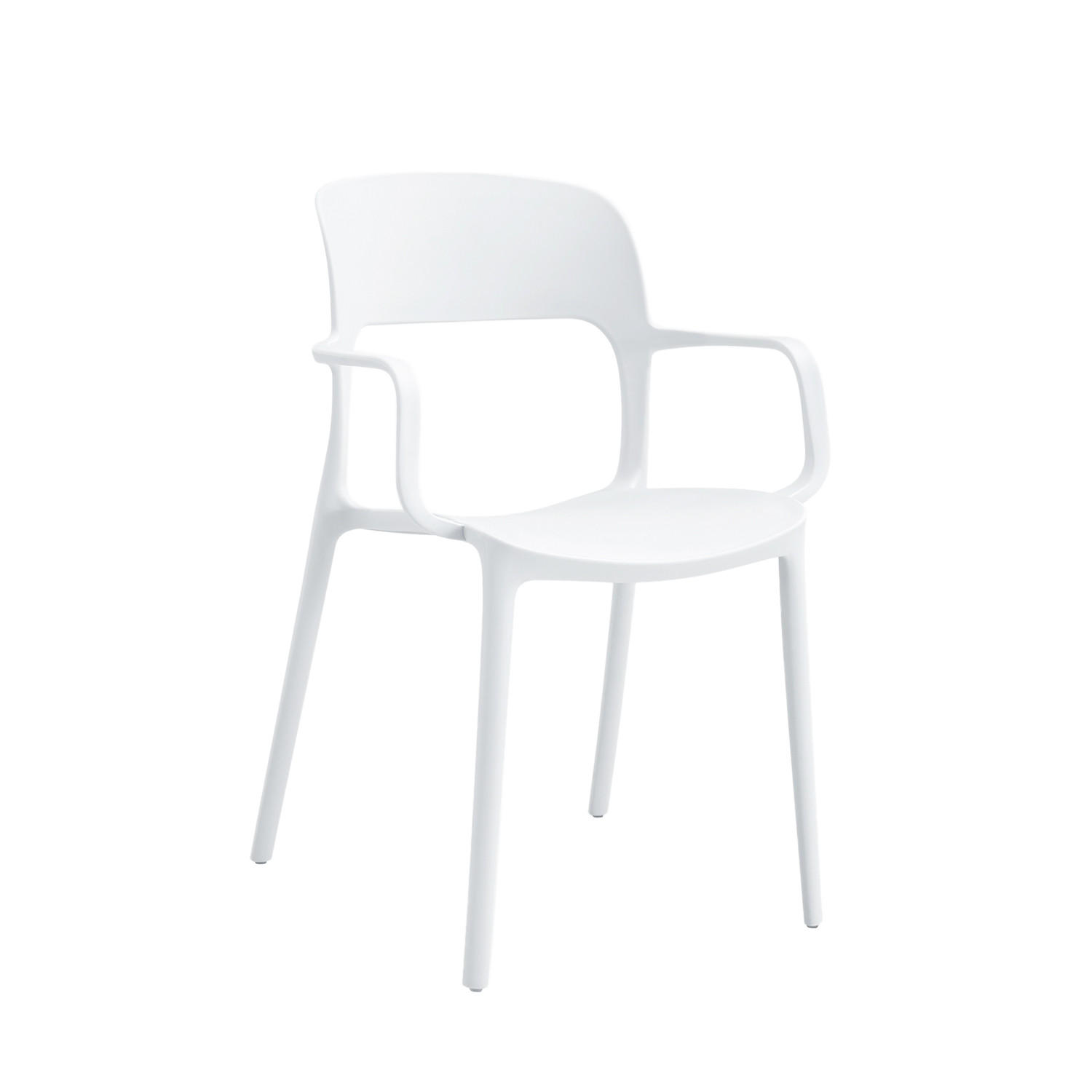 STUHL FÜR DRAUSSEN Klint Weiß 53 cm x 83 cm - Weiß, Kunststoff (53/83/56cm)