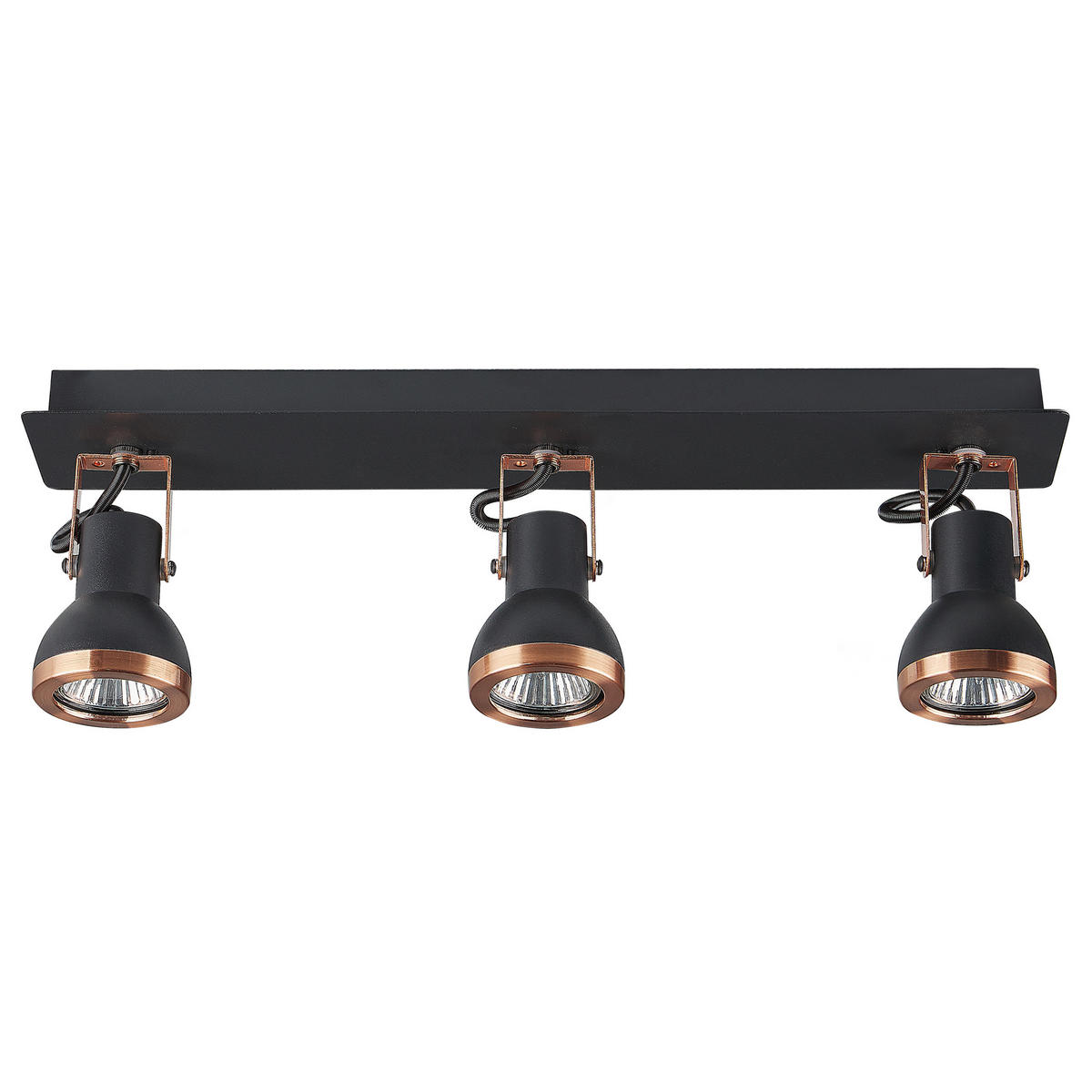 DECKENLEUCHTE Baro 7/44/12 cm - Schwarz, Metall (7/44/12cm) - Beliani
