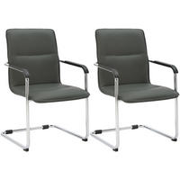 SCHWINGSTUHL 2er Set Lederlook Grau - Grau, Textil/Metall (57/92/59cm) - CLP