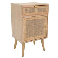 NACHTTISCH aus Holz und Gitter, braun, 42x37x71cm - Braun, Holz (42/71/36.5cm) - Wanderlust