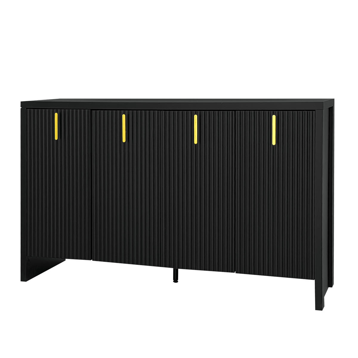 SIDEBOARD Schwarz 140/38/80 cm - Schwarz, Holzwerkstoff (140/80/38cm) - PANGIVO