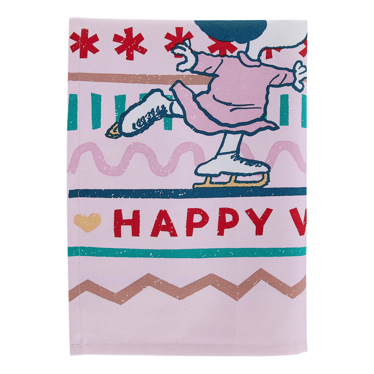 GESCHIRRTUCH Peanuts Schlittschuh - Weiß, Textil (38/54cm) - Butlers