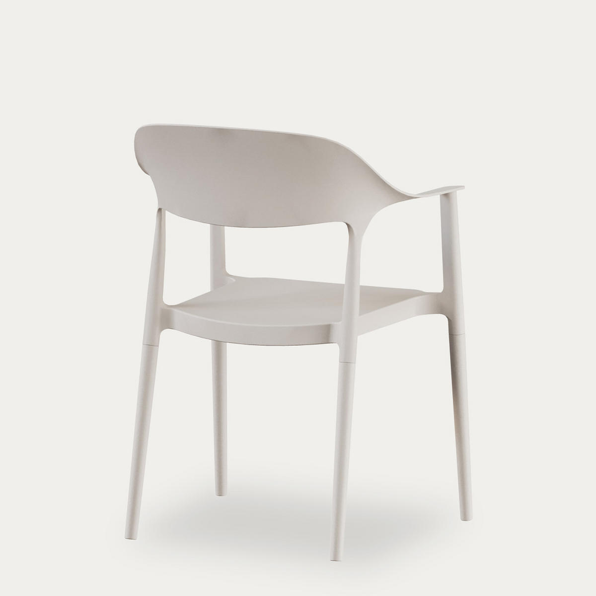 STUHL Brunel Beige 57.5 cm x 83 cm - Beige, Kunststoff (57/83/53cm) - Kenay Home