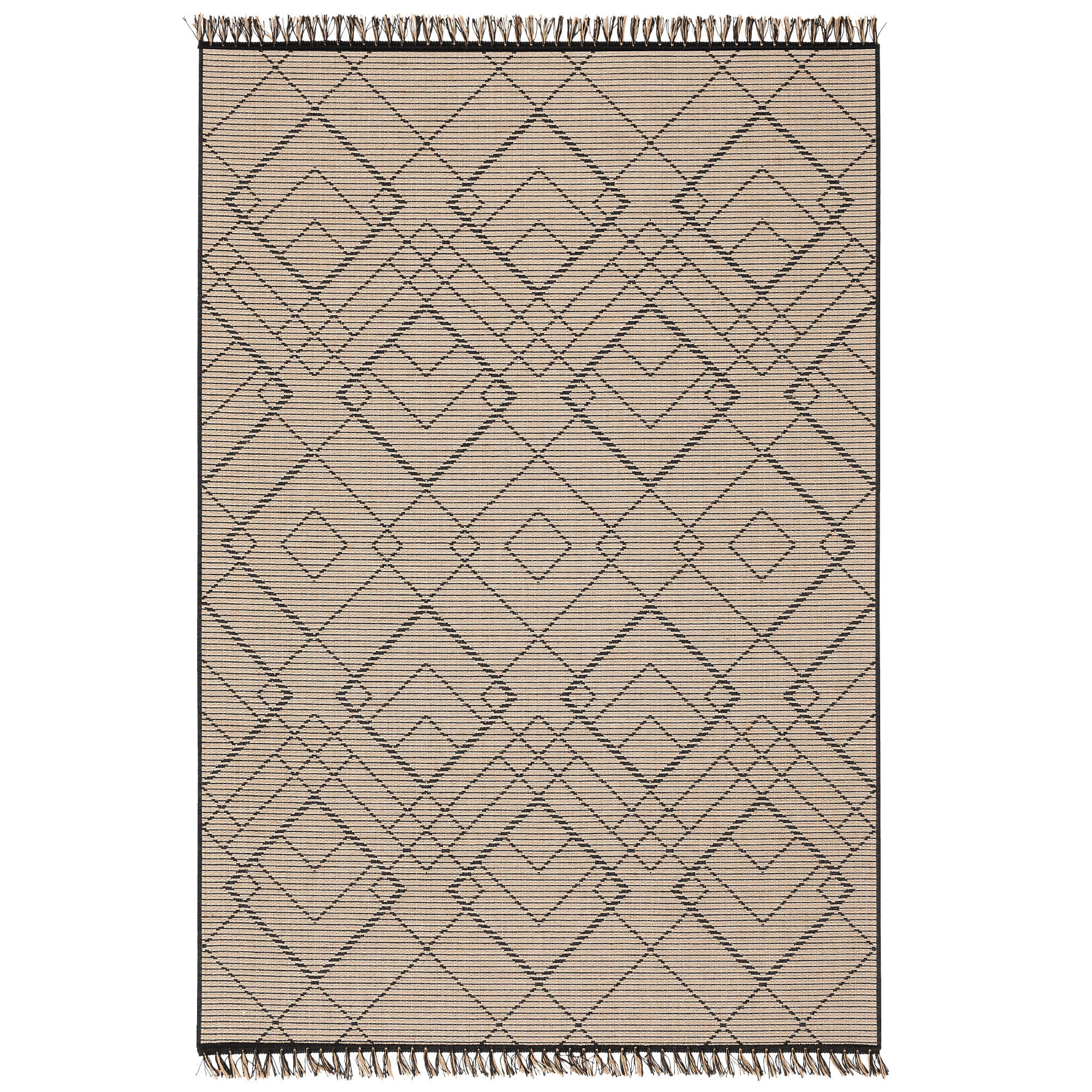 JUTE NATUR ETHNO STYLE TEPPICH ORIGIN RAUTEN - Beige, Textil (80/150cm) - Pergamon