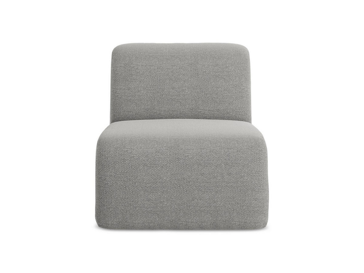 SOFAELEMENT Bouclé Stoff Grau - Hellgrau/Schwarz, Holzwerkstoff/Kunststoff (70/75/94cm) - Makamii