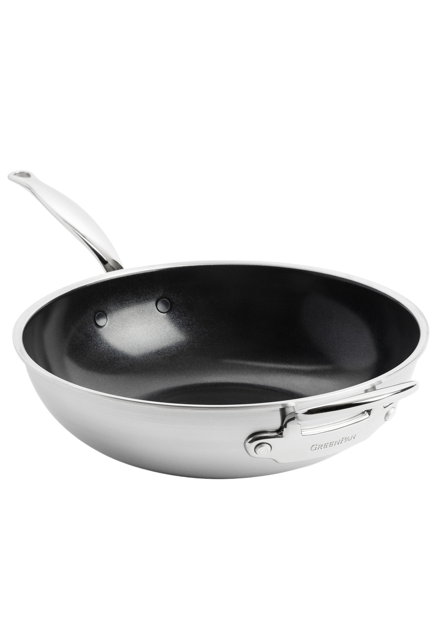 WOK Premiere - Silberfarben, Metall (30cm) - GreenPan