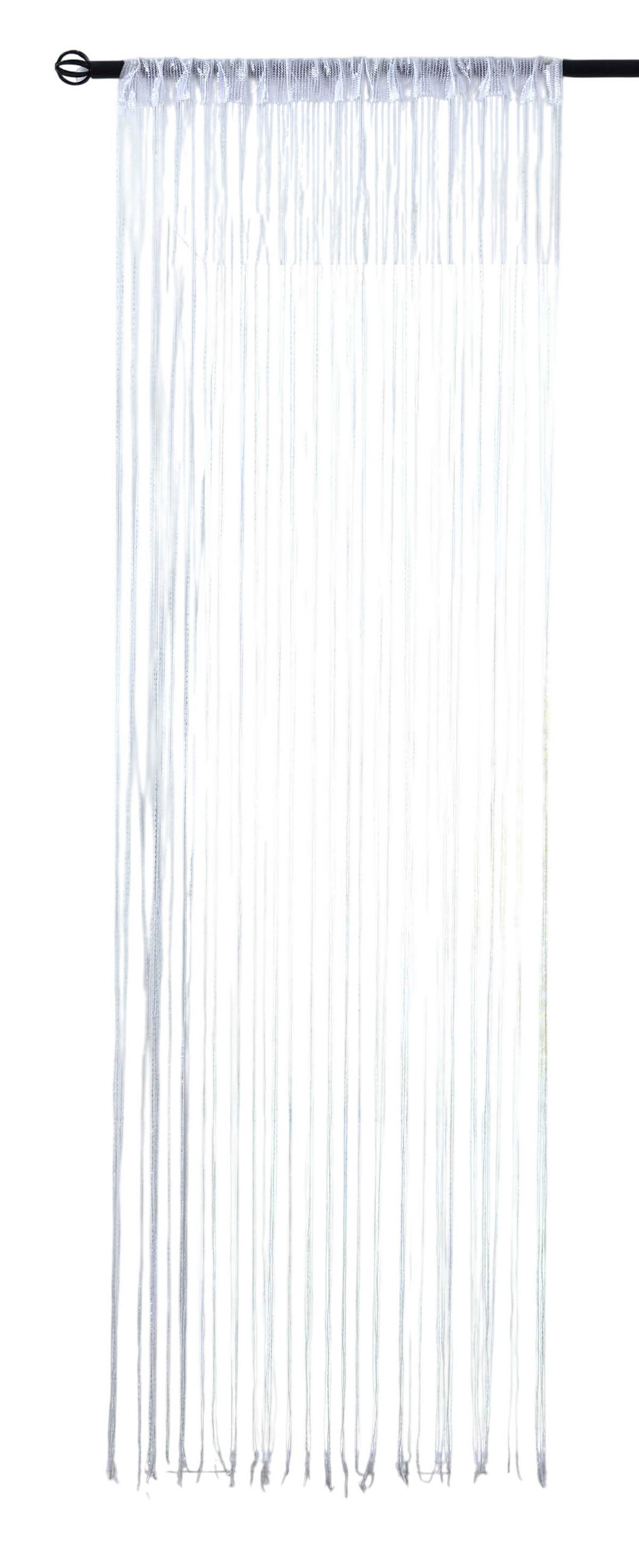 FADENGARDINE Shanghai HxB 230x100 cm Weiß Lurex - Weiß, Textil (100/230cm) - Gardinenbox