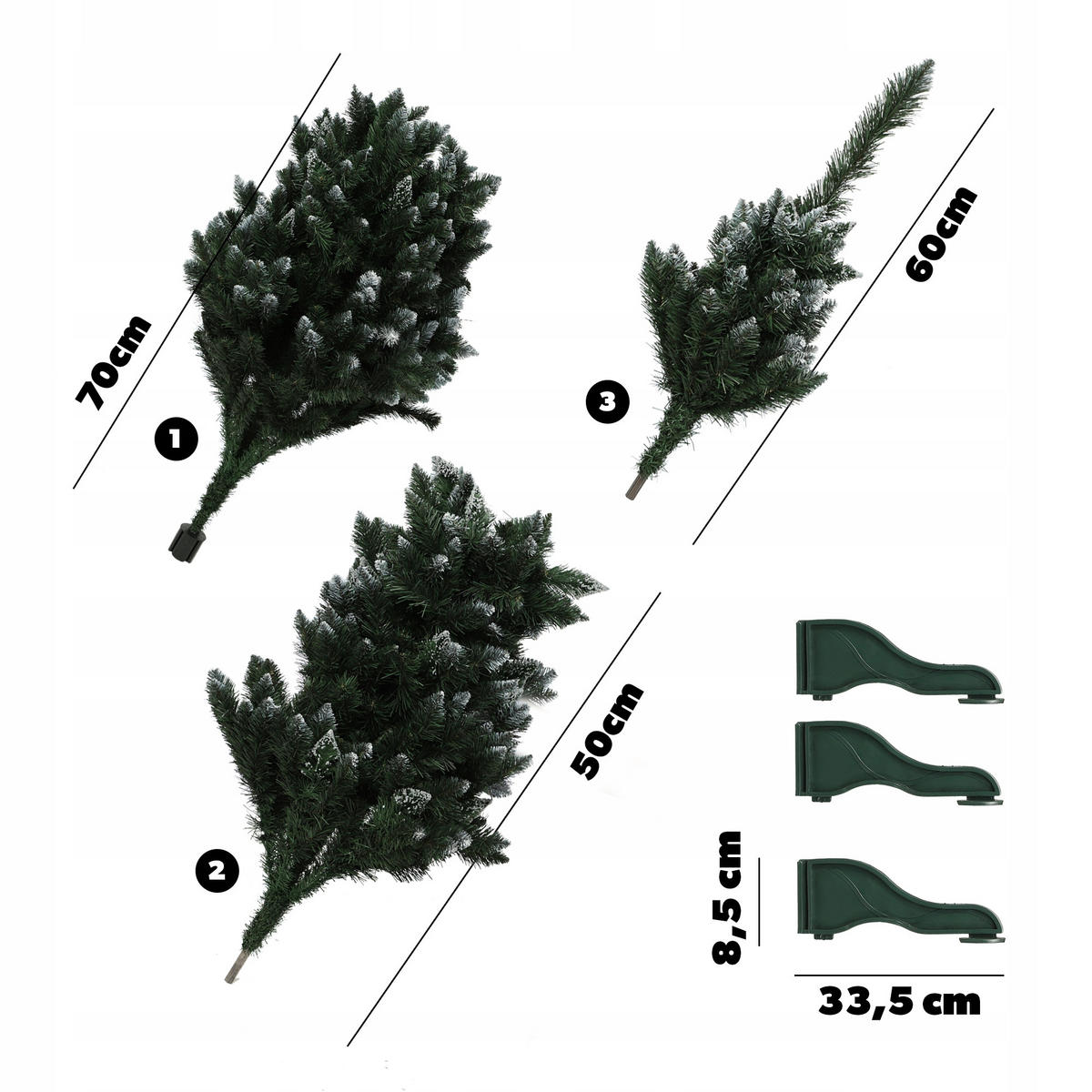 KADAX Künstlicher Weihnachtsbaum Diamanttanne 180 cm dick - Grün, Kunststoff (180cm) - KADAX