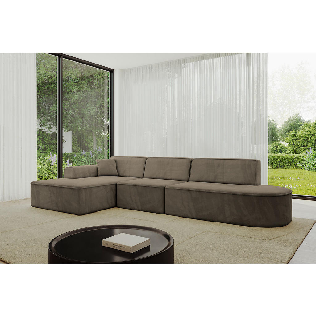 Thumbnail - Altdecor Ecksofa, Braun, Textil, 4-Sitzer, L-Form, 328x171 cm, Wohnzimmer, Sofas & Couches, Wohnlandschaften, Ecksofas