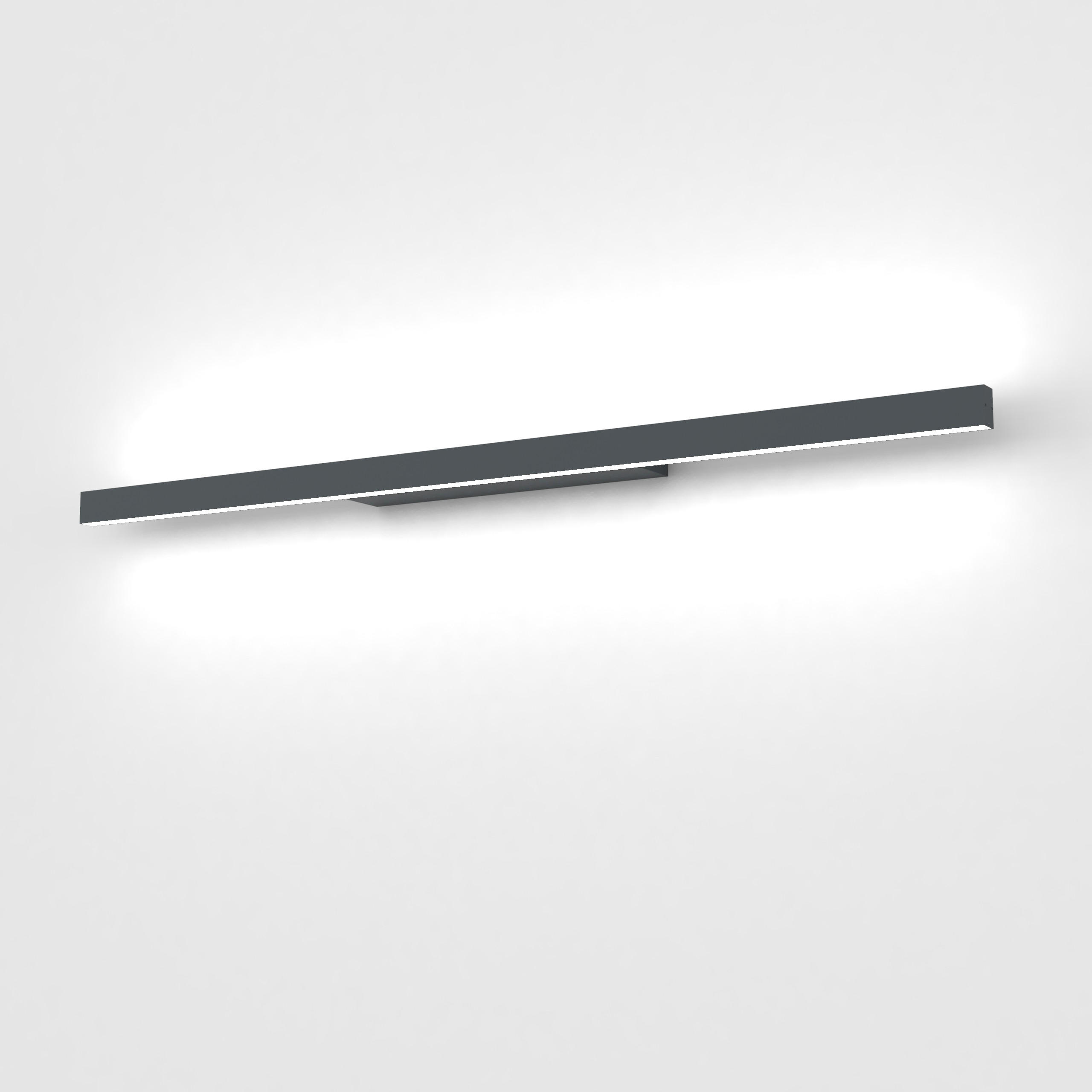 LED-WANDLEUCHTE - Anthrazit, Metall (90/3.1/7cm) - Lumicom