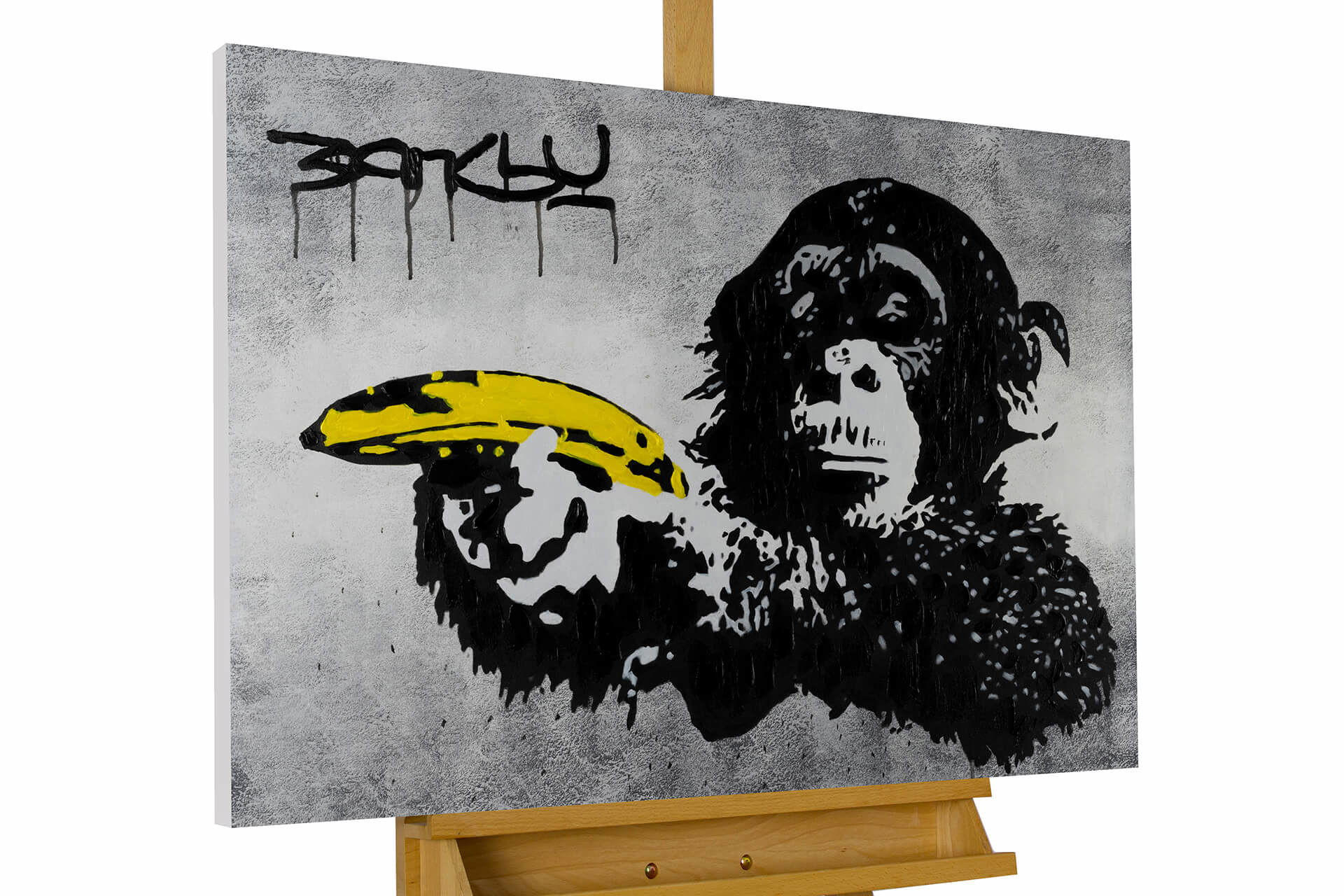 KUNSTLOFT RUČNĚ MALOVANÝ AKRYLOVÝ OBRAZ ŽLUTÝ, 100/75 CM