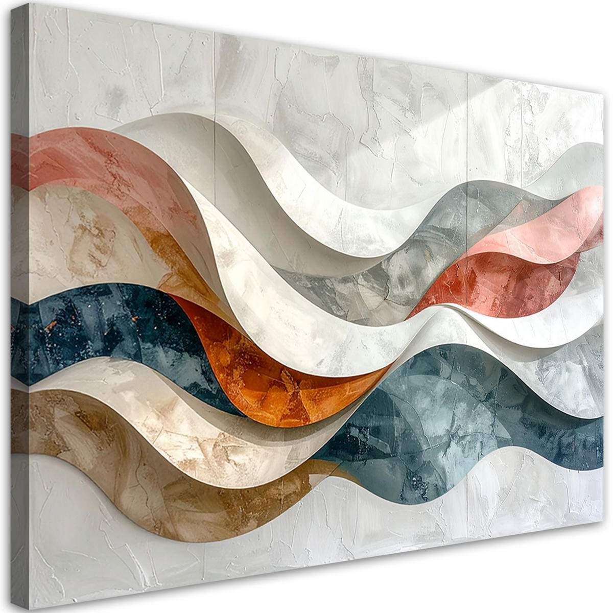 LEINWANDBILD Abstraktion 120x80cm - Weiß, Textil (120/80cm) - Feeby