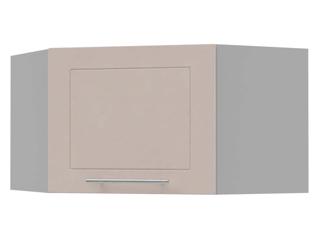 ECKHÄNGESCHRANK Kvantum W10/60/36 Grau / Kaschmir Matt 60 / 60 / 36cm - Kaschmir/Grau, Holz/Holzwerkstoff (60/36/60cm) - Feldmann-Wohnen