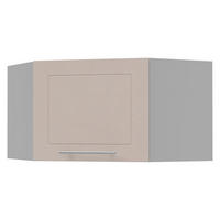 ECKHÄNGESCHRANK Kvantum W10/60/36 Grau / Kaschmir Matt 60 / 60 / 36cm - Kaschmir/Grau, Holz/Holzwerkstoff (60/36/60cm) - Feldmann-Wohnen