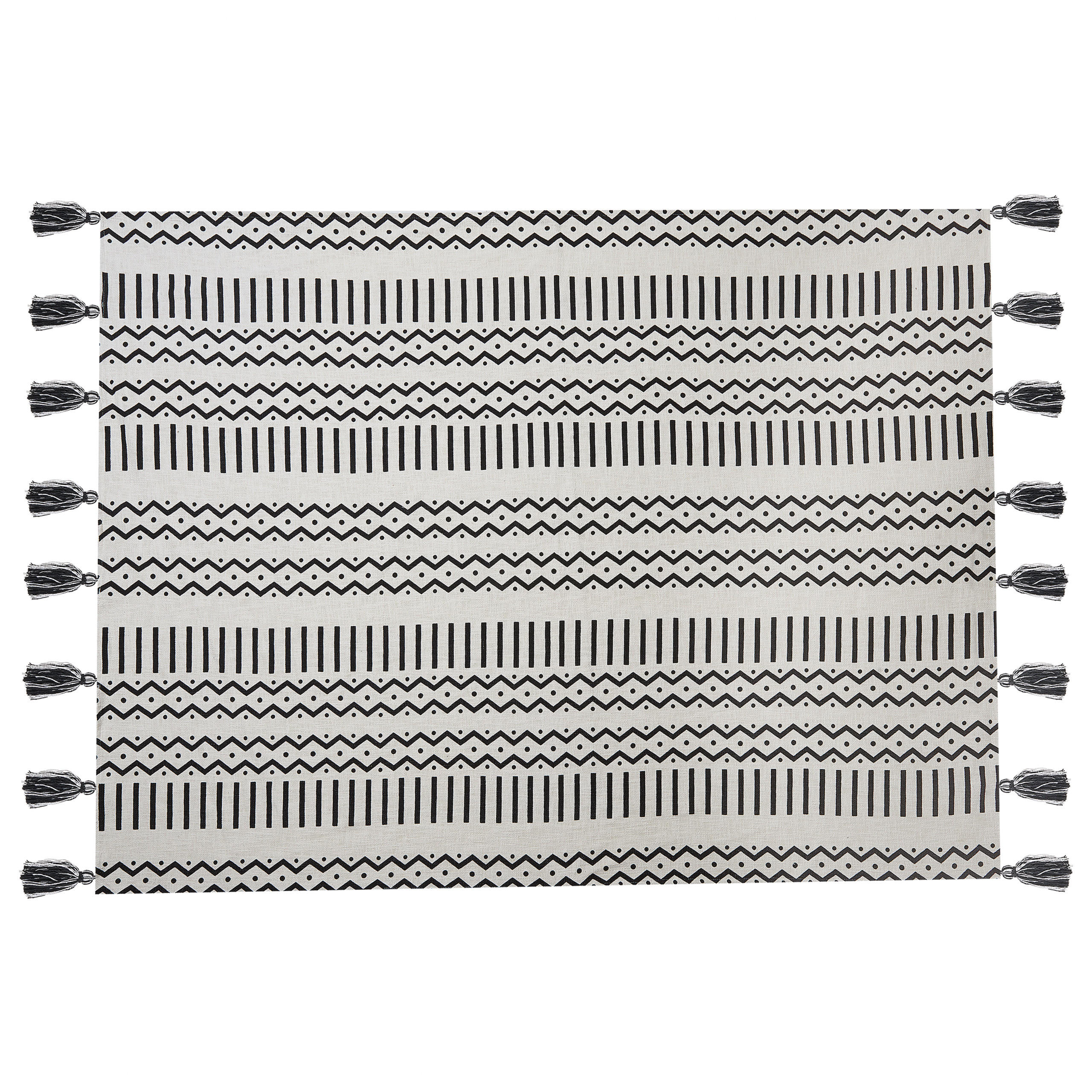 DECKE Weiß Unnao 130/180 cm - Weiß, Naturmaterialen/Textil (130/180cm) - Beliani