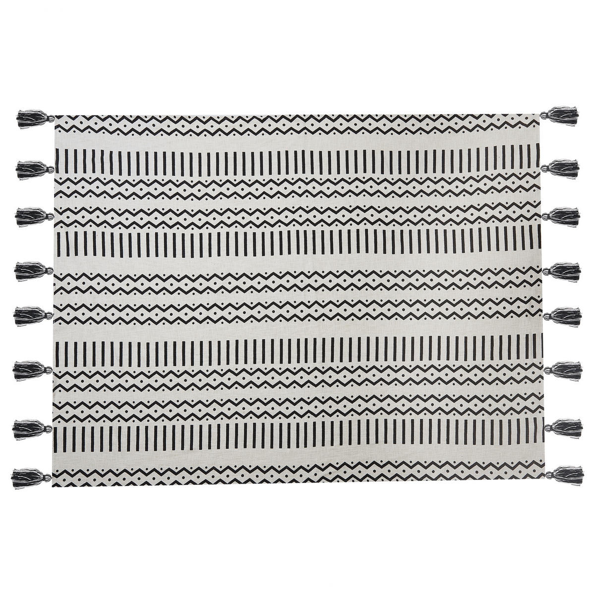 DECKE Weiß Unnao 130/180 cm - Weiß, Naturmaterialien/Textil (130/180cm) - Beliani