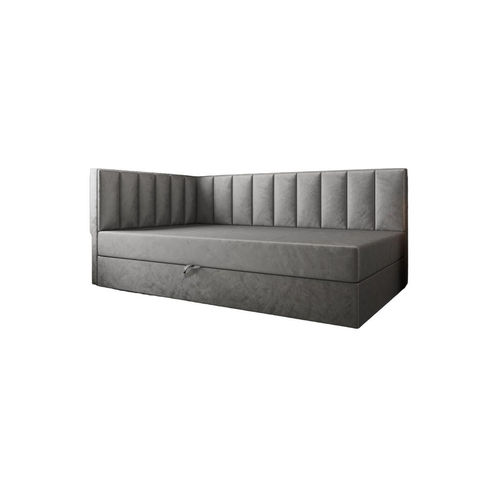 BOXBETT Adelle VII Grau 90x200 cm - Grau, Textil (90/200cm) - B&B Home