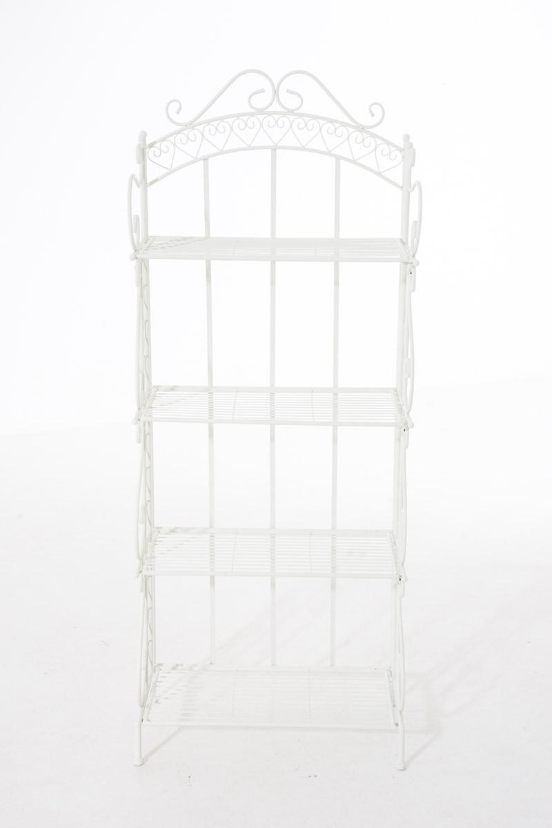 STANDREGAL Metall Weiß - Weiß, Metall (61/153/33cm) - CLP