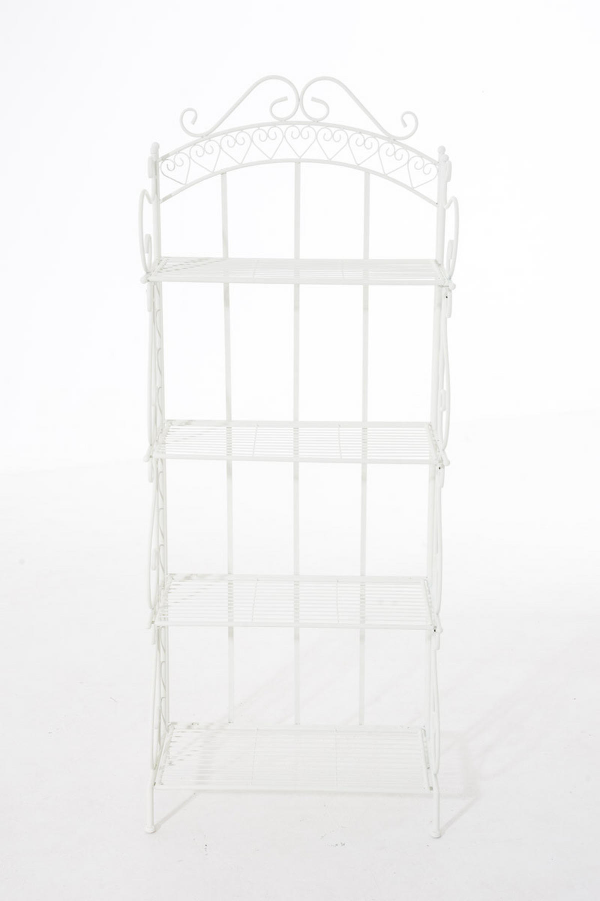 STANDREGAL Metall Weiß - Weiß, Metall (61/153/33cm) - CLP