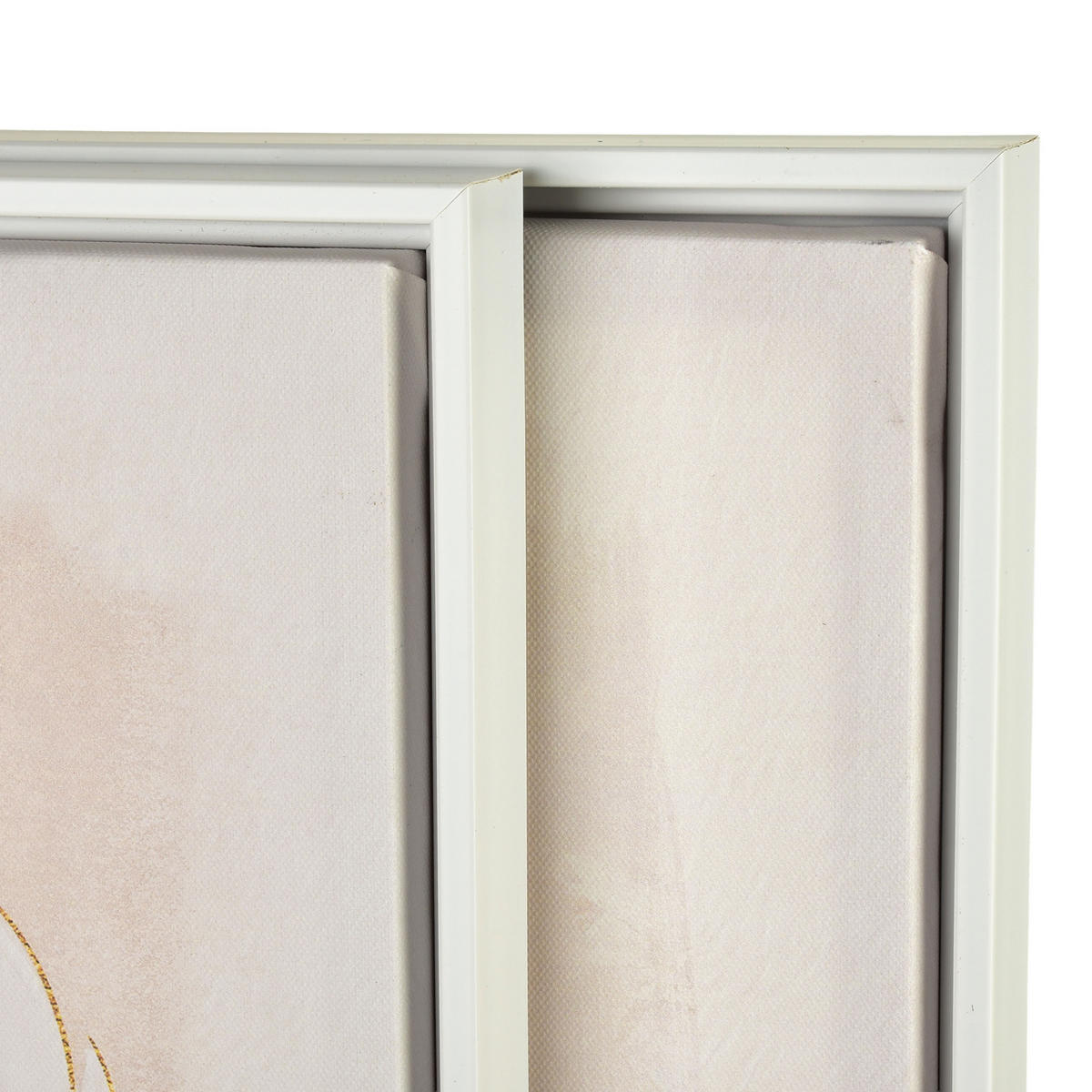 BILD Inga 2er Set 40/3/50 cm Kunstoff - Weiß, Kunststoff (40/50cm) - Mondex