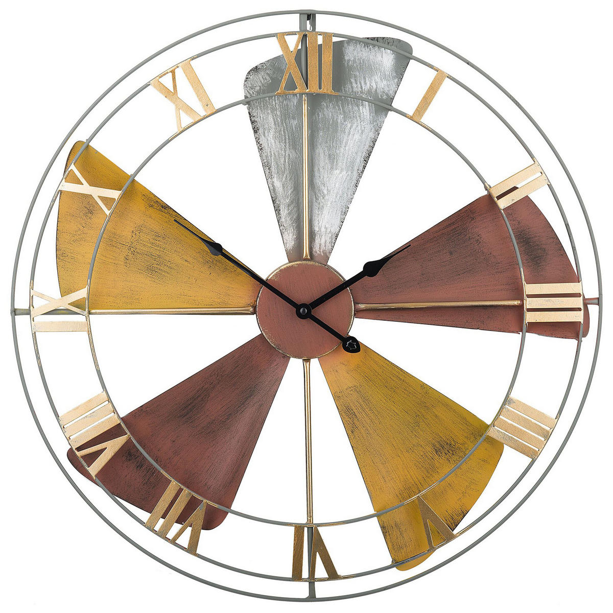 WANDUHR Metall bunt Wikon - Multicolor, Metall (60/60/5cm) - Beliani