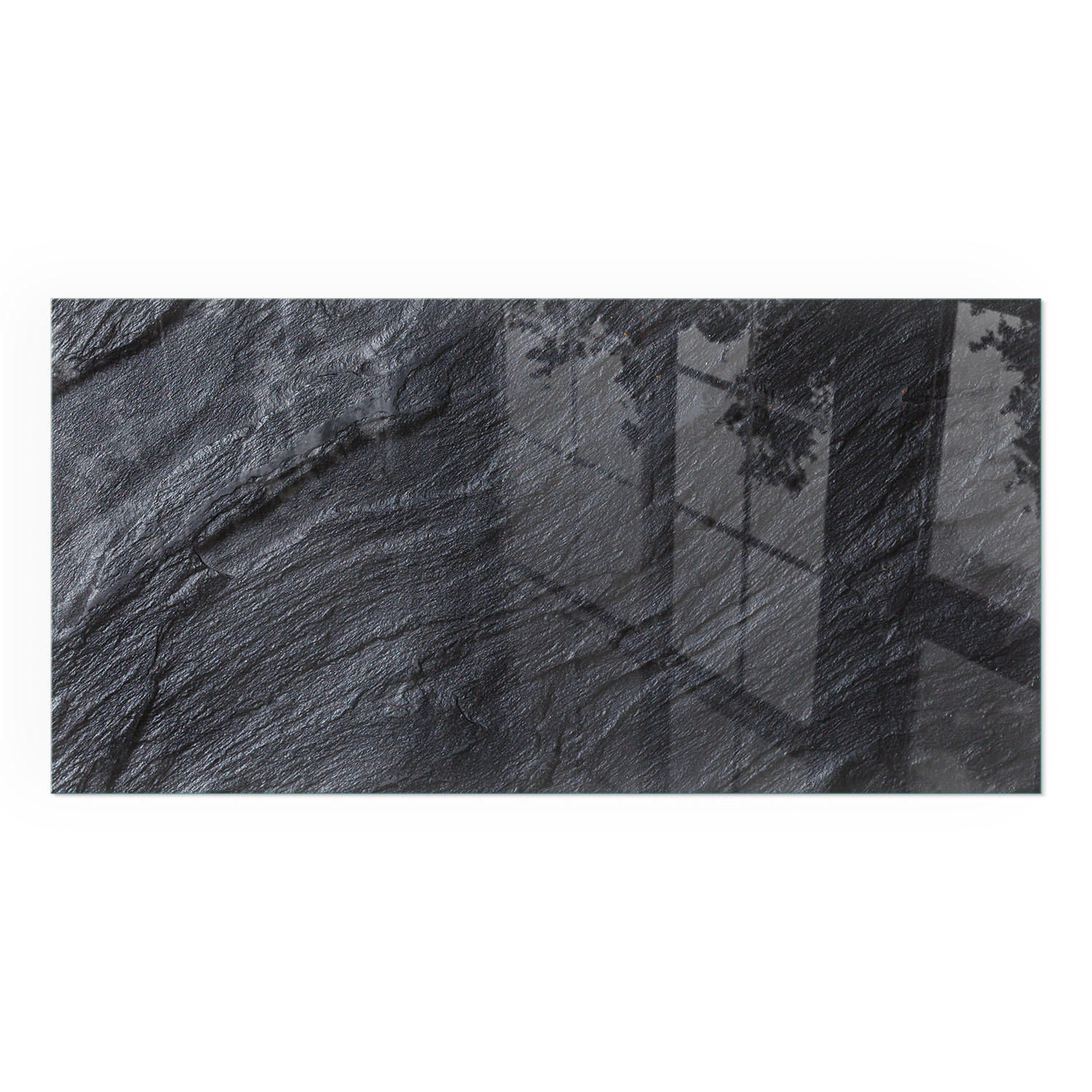 GLASPLATTE für Kamin 140x70 cm - Schwarz, Glas (140/70/0.4cm) - TULUP