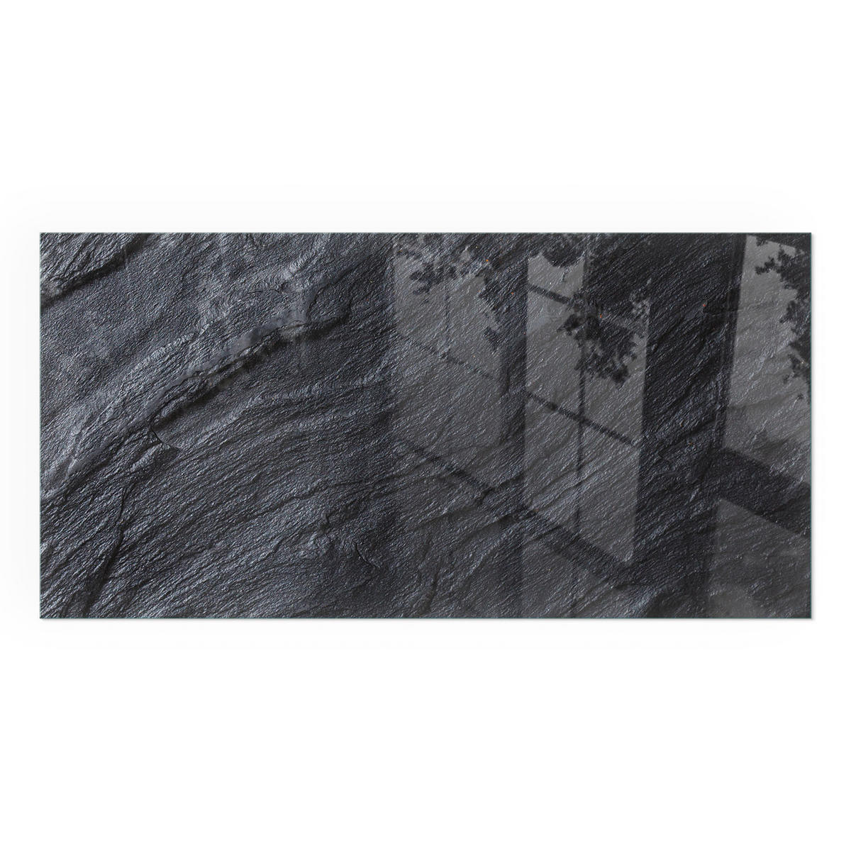 GLASPLATTE für Kamin 140x70 cm - Schwarz, Glas (140/70/0.4cm) - TULUP