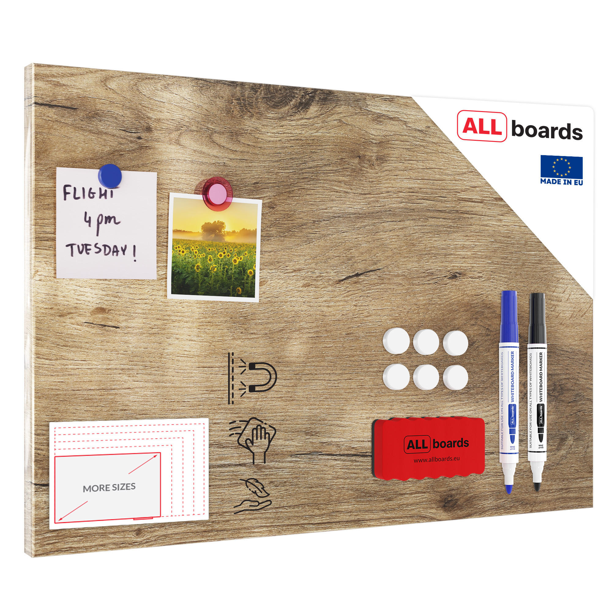 METALBOARD BAUMKERN 60x40cm + Zubehör-Set - Braun, Metall (60/40/1.8cm) - ALLboards