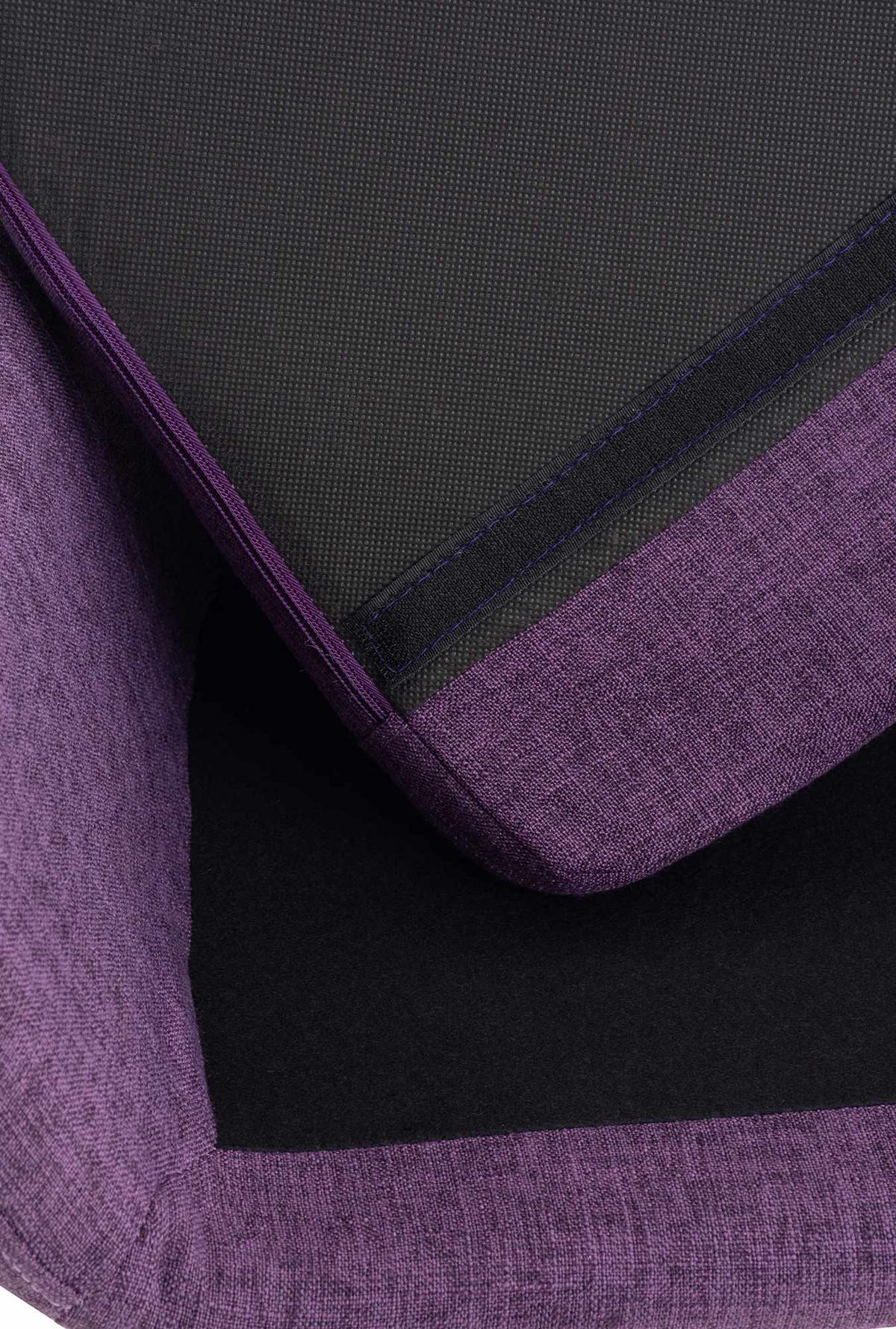 BARHOCKER Stoff lila - Eukalyptusholzfarben/Lila, Holz/Textil (55/99/46cm) - CLP