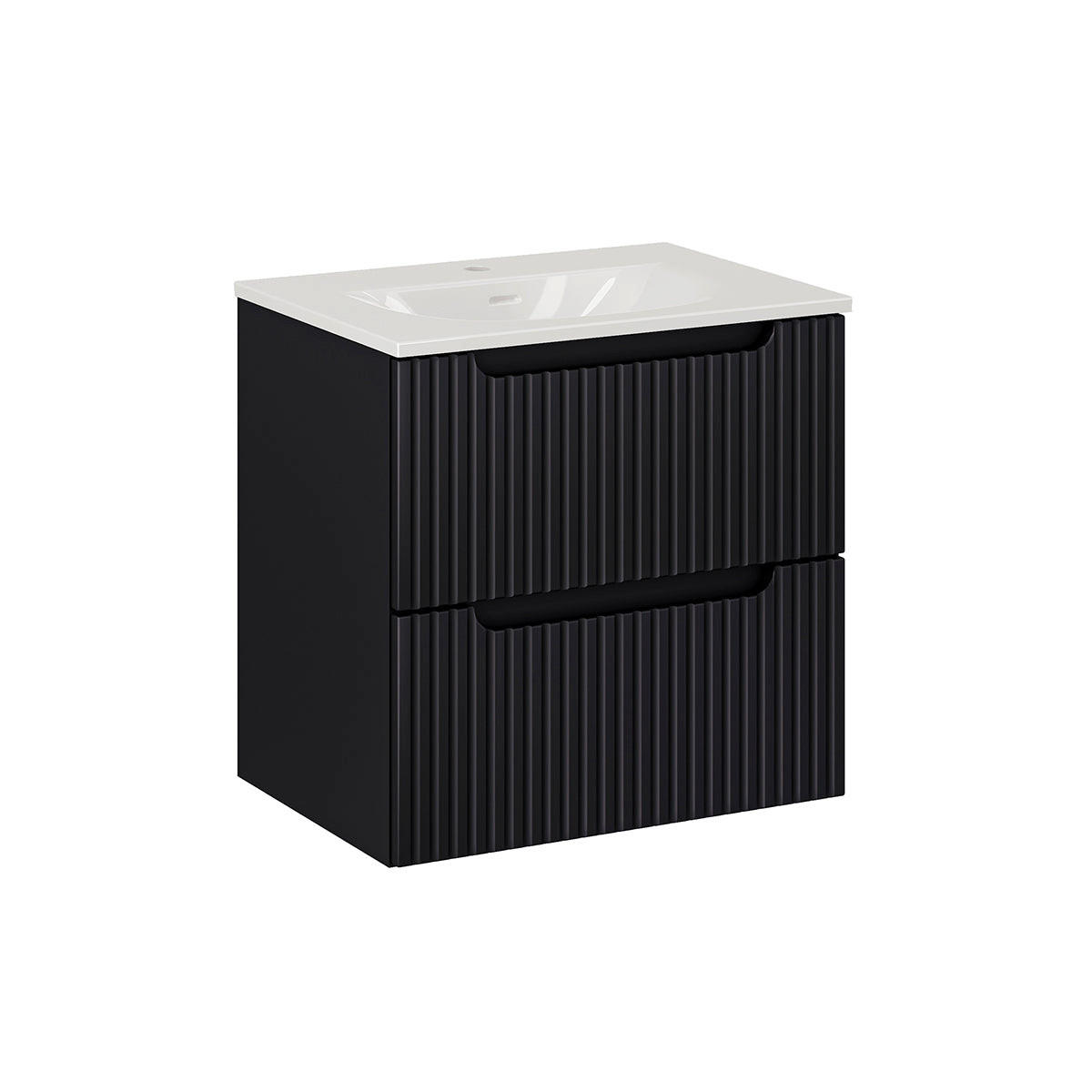 WASCHTISCH 60cm Riva Schwarz - Schwarz, Holzwerkstoff (60/57/40cm) - Petits-meubles