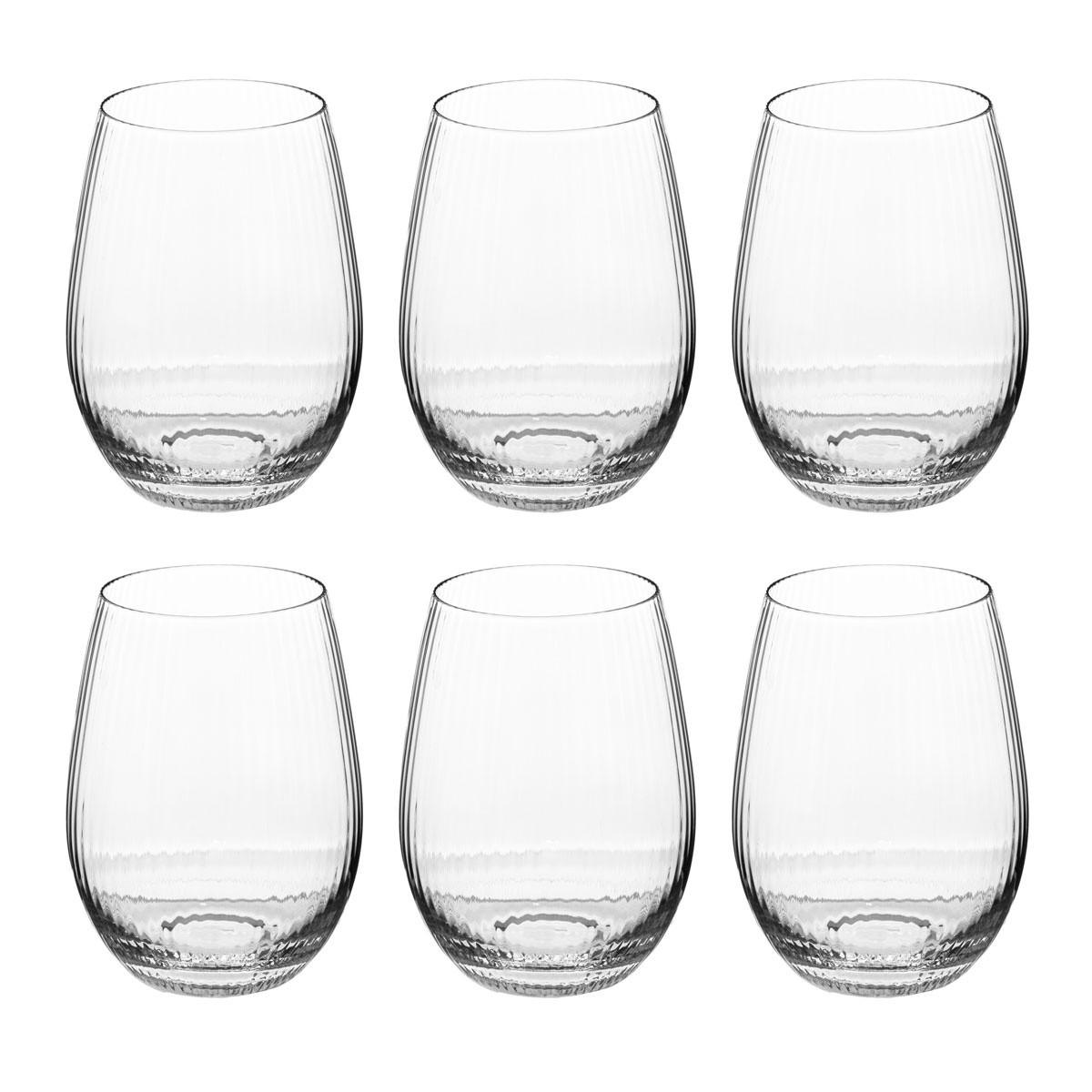 TRINKGLÄSER-SET 6-teilig Midnight Transparent 540 ml 9,5/9,5/12,5 cm - Transparent, Glas (0.54L) - Secret de Gourmet