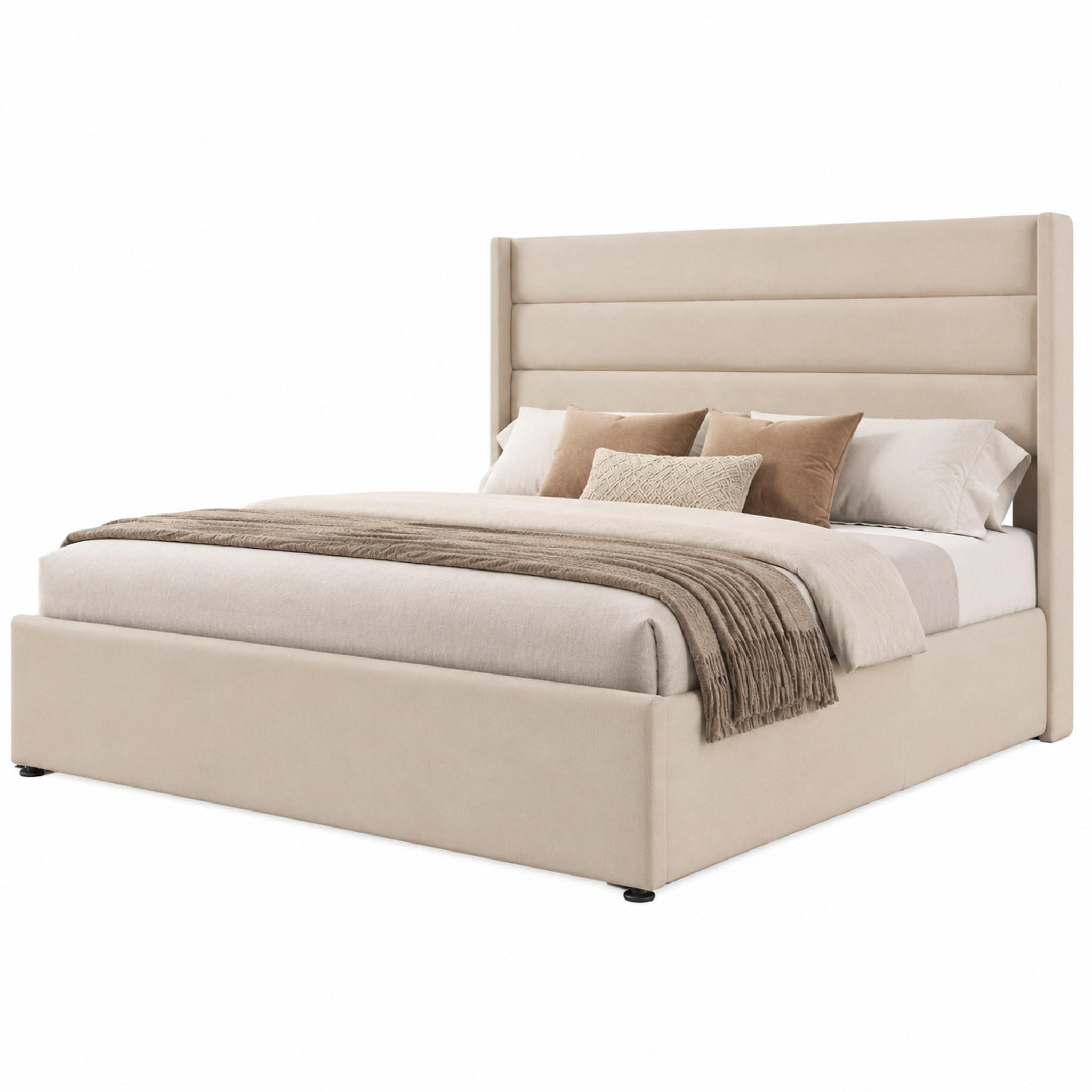 Beauniv Polsterbett Beige 140x200 cm