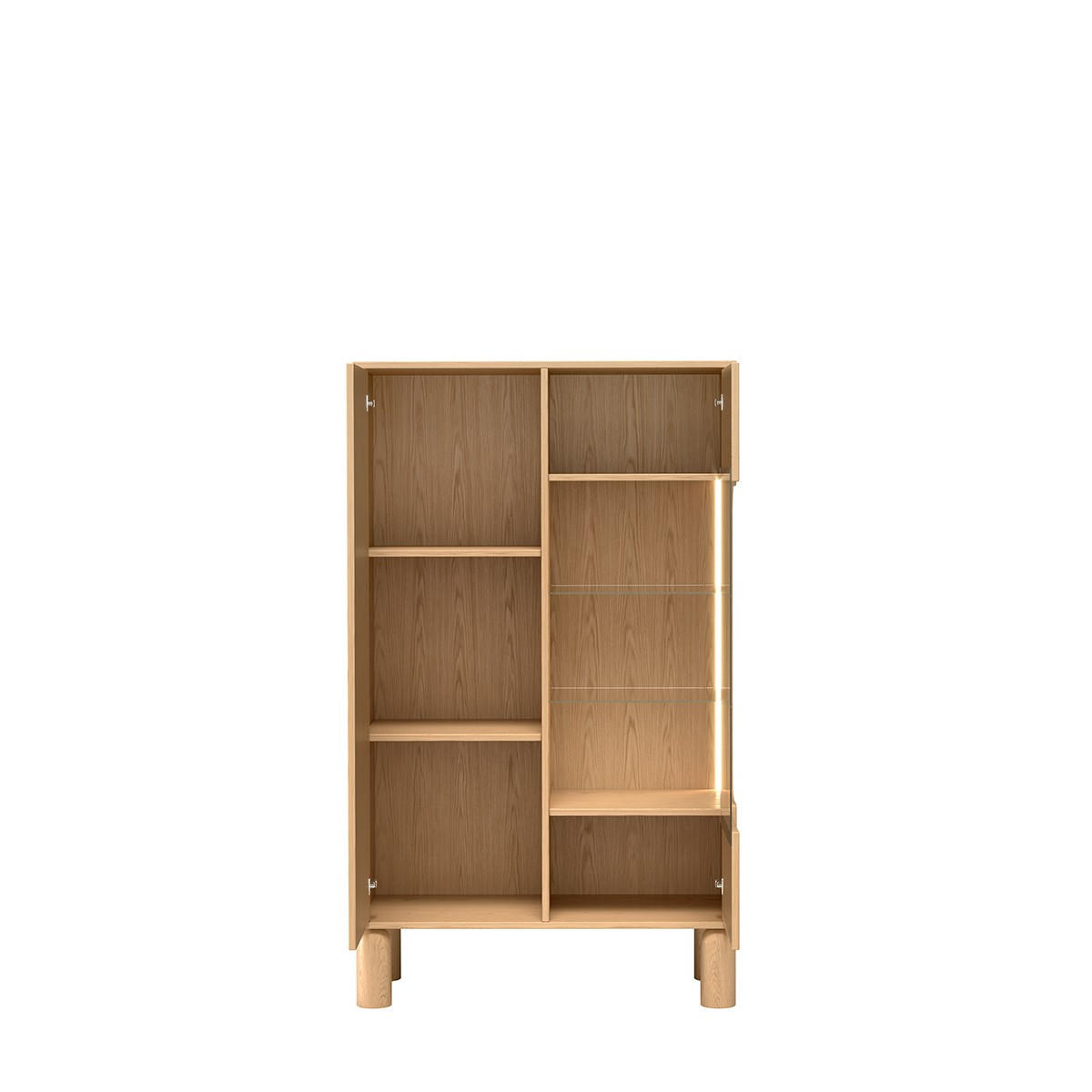 VITRINE SABBIA 145,7/89 cm in Eichefarben - Braun, Holzwerkstoff (89/145.7/40.6cm) - MASSENO
