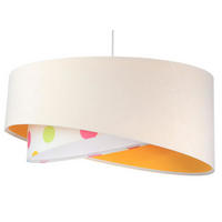 HÄNGELEUCHTE Weiß 50/23 cm - Orange, Kunststoff (50/1/23cm) - ONZENO