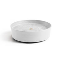 BLUMENTOPFUNTERSETZER mit Rädern 28,7/28,7/8,3 cm Weiß - Weiß, Kunststoff (28.7/8.3cm) - Ecopots