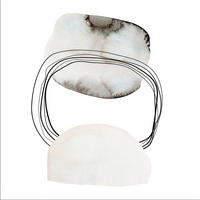 GLASBILD 50x50 cm abstrakt Aquarell - Beige/Weiß, Glas (50/50cm) - artissimo