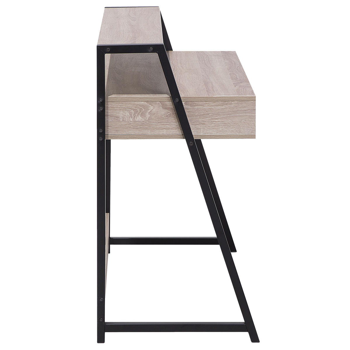 SCHREIBTISCH heller Holzfarbton 100/50/92 cm Calvin - Hellgrau, Holzwerkstoff (50/100/92cm) - Beliani