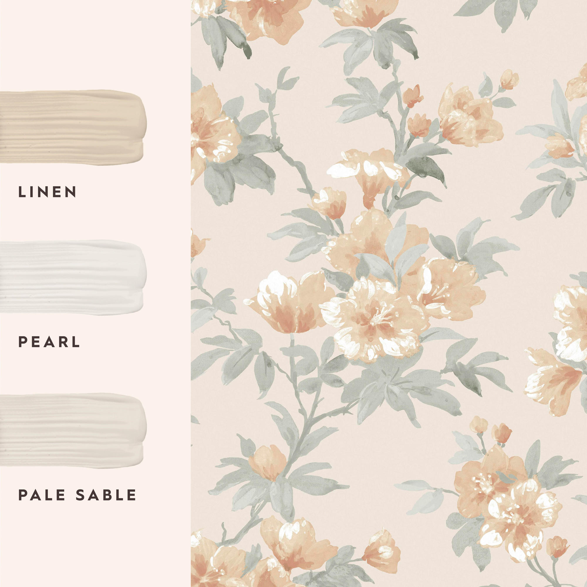 VLIESTAPETE Rosamund Orange - Orange, Papier/Kunststoff (52/1000cm) - LAURA ASHLEY