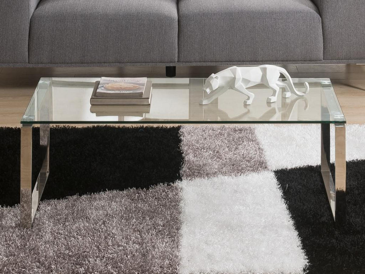 COUCHTISCH - Glas - FREYA - Transparent, Glas (120/60/41cm) - Vente-Unique