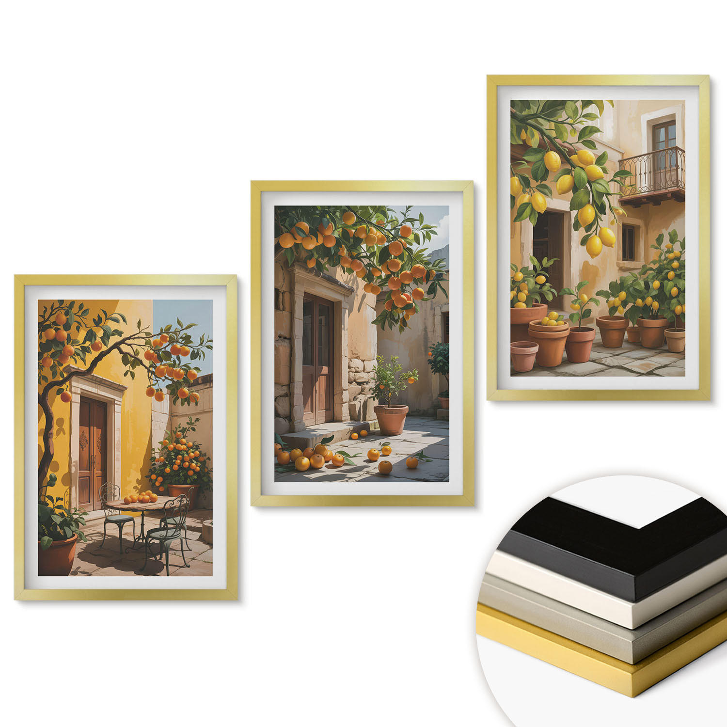 ArtPrintCave Wandbilder Gold 40x60 cm
