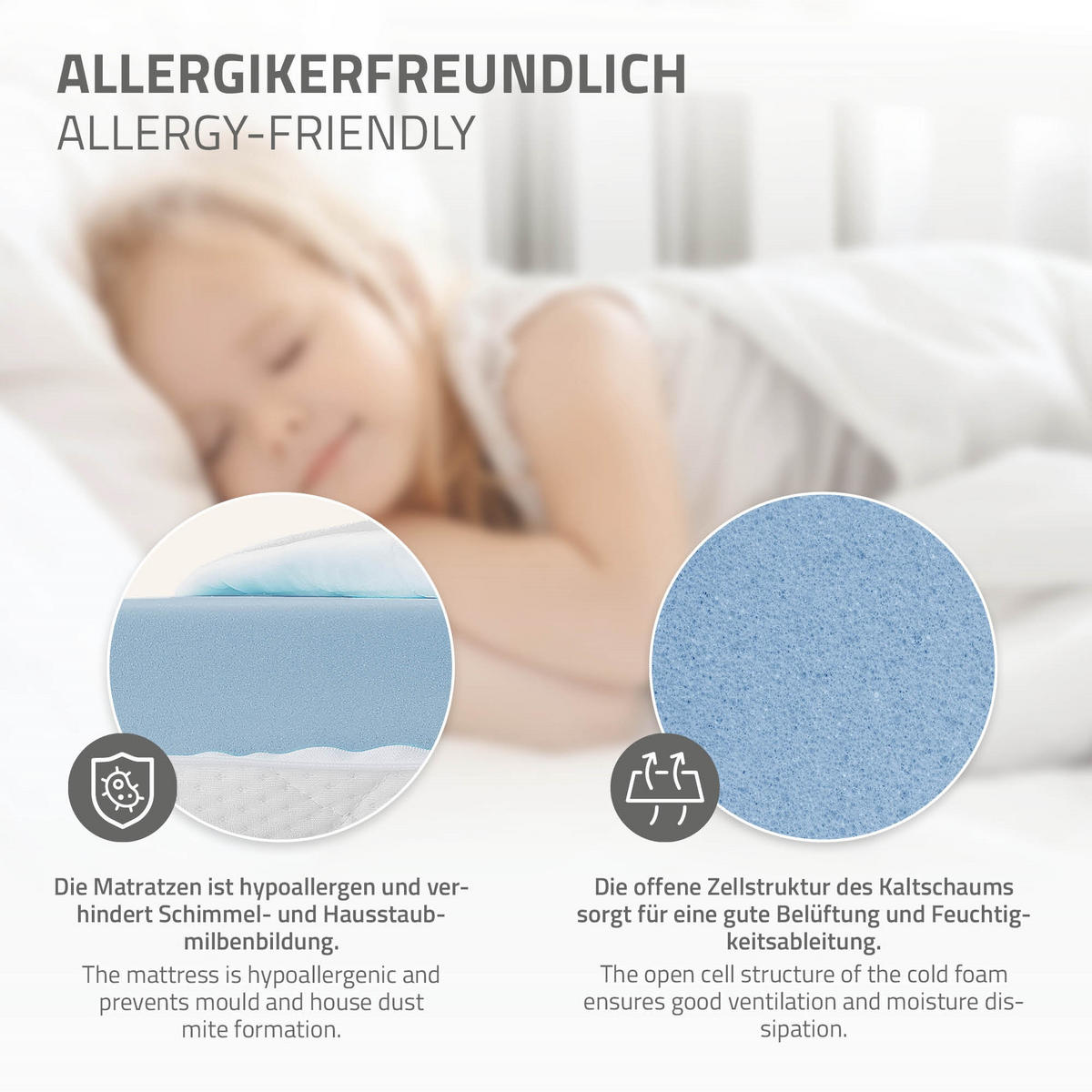 KINDERBETT mit Dach und Matratze 70x140 cm Weiß - Weiß, Holz (70/140cm) - ML-DESIGN