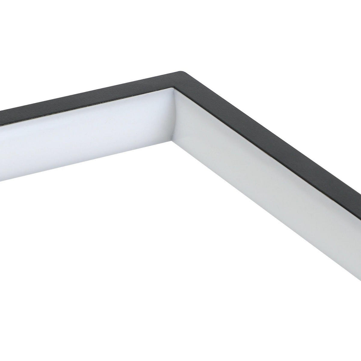 LED-DECKENLEUCHTE Vogtgast 39.0/7.5/80.0 cm - Schwarz, Metall (80/39/7.5cm) - ZMH